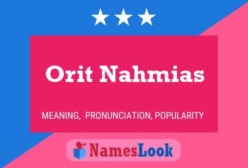 ملصق اسم Orit Nahmias