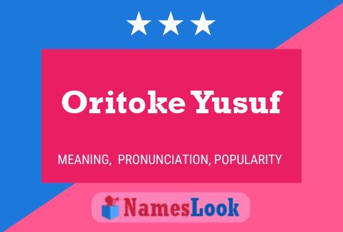 ملصق اسم Oritoke Yusuf