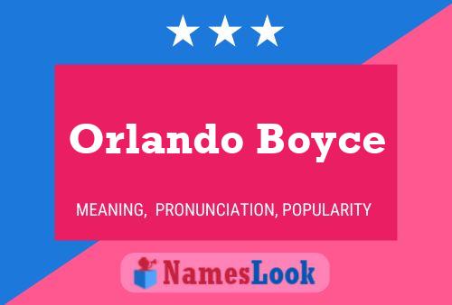 ملصق اسم Orlando Boyce