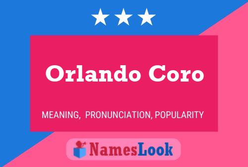 ملصق اسم Orlando Coro