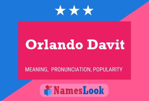 ملصق اسم Orlando Davit