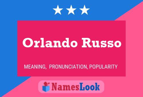 ملصق اسم Orlando Russo