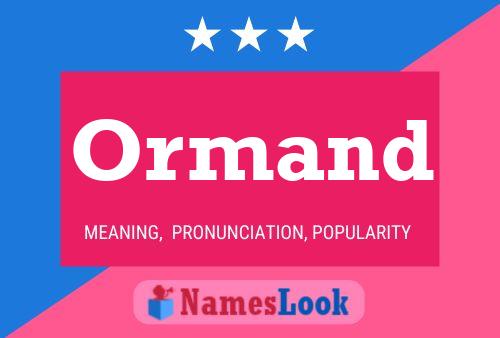 ملصق اسم Ormand