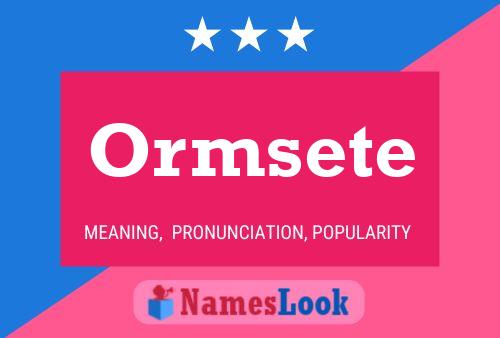 ملصق اسم Ormsete