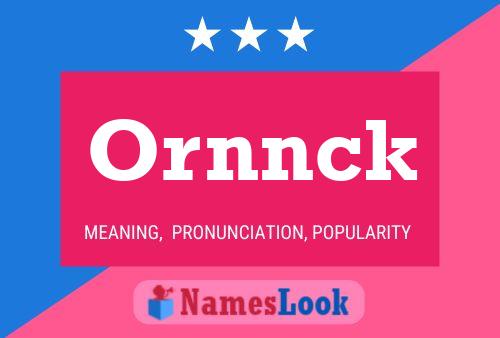 ملصق اسم Ornnck