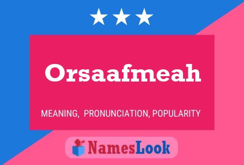 ملصق اسم Orsaafmeah