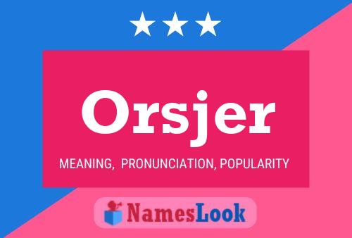 ملصق اسم Orsjer