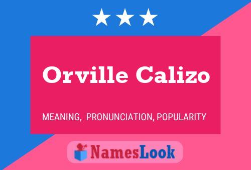 ملصق اسم Orville Calizo