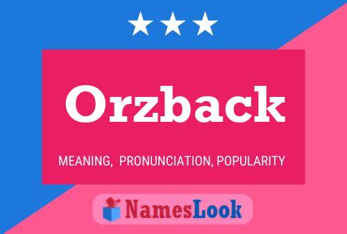 ملصق اسم Orzback