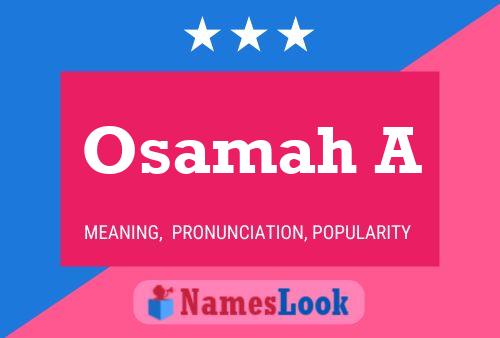 ملصق اسم Osamah A