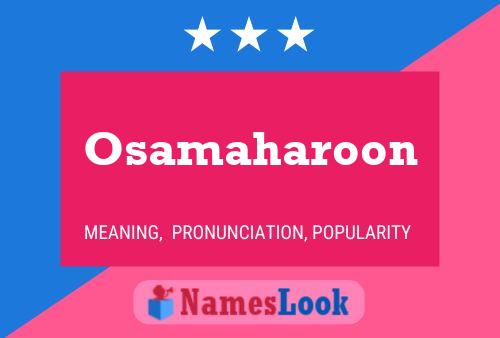 ملصق اسم Osamaharoon