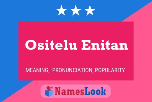 ملصق اسم Ositelu Enitan