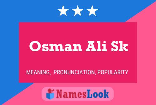 ملصق اسم Osman Ali Sk