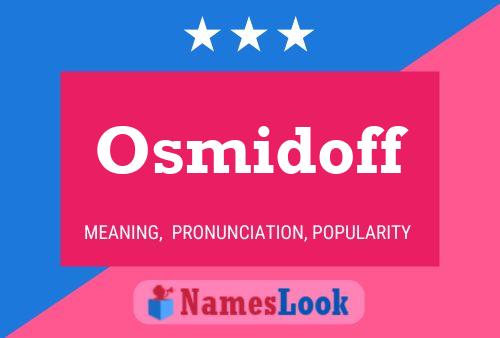 ملصق اسم Osmidoff