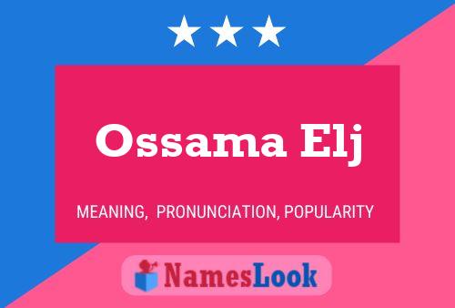 ملصق اسم Ossama Elj