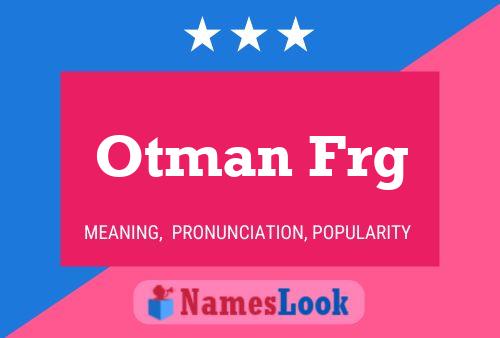 ملصق اسم Otman Frg