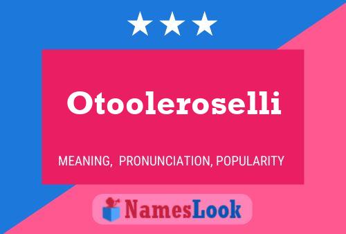 ملصق اسم Otooleroselli