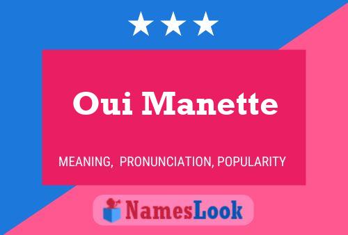 ملصق اسم Oui Manette