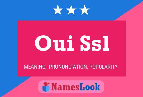 ملصق اسم Oui Ssl