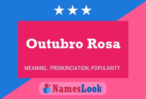 ملصق اسم Outubro Rosa