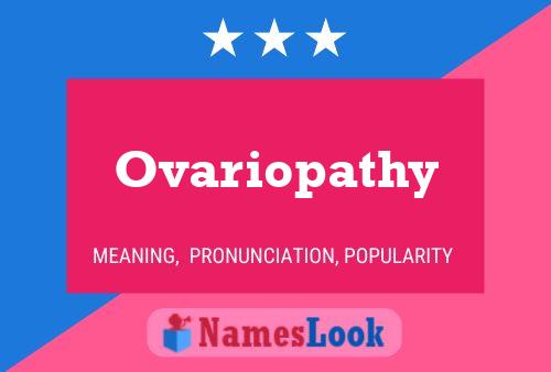 ملصق اسم Ovariopathy