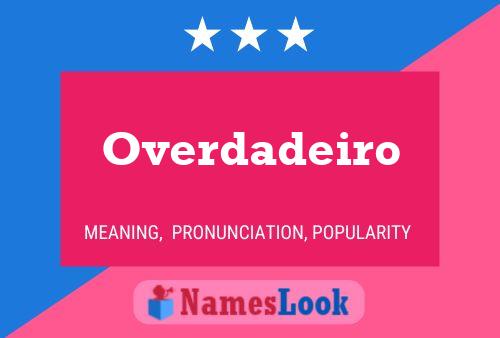 ملصق اسم Overdadeiro