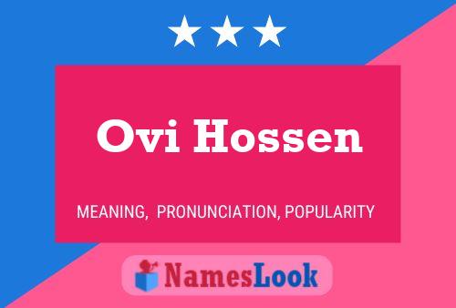 ملصق اسم Ovi Hossen