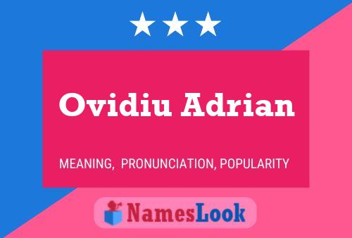 ملصق اسم Ovidiu Adrian