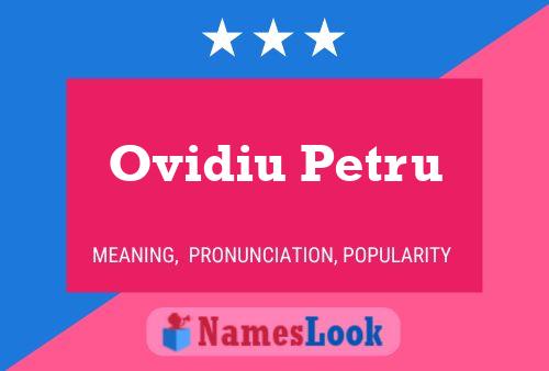 ملصق اسم Ovidiu Petru