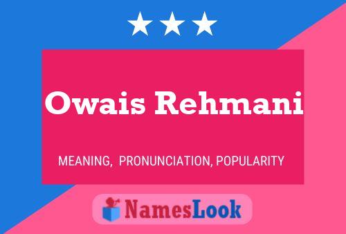 ملصق اسم Owais Rehmani