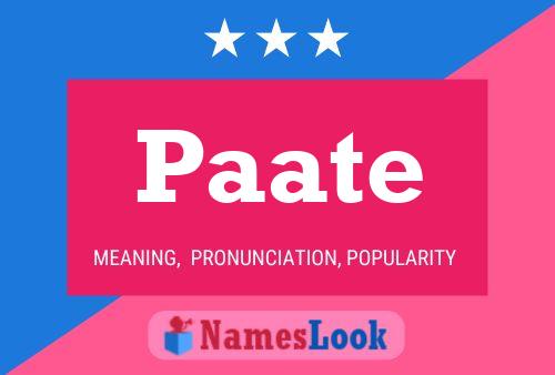 ملصق اسم Paate