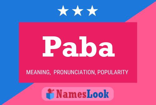 ملصق اسم Paba