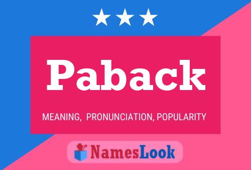 ملصق اسم Paback