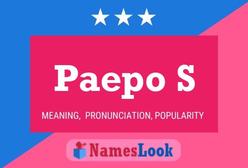 ملصق اسم Paepo S