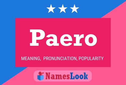 ملصق اسم Paero