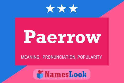 ملصق اسم Paerrow