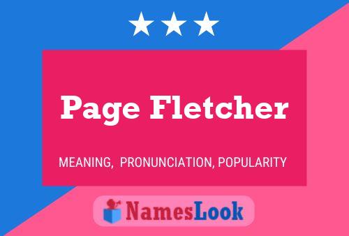 ملصق اسم Page Fletcher