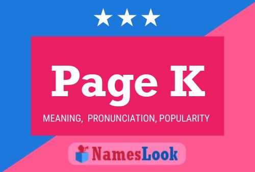 ملصق اسم Page K