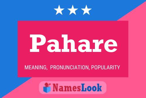 ملصق اسم Pahare