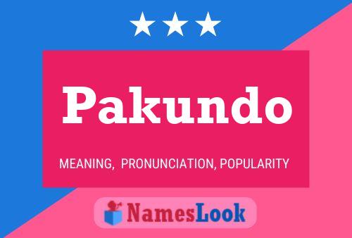 ملصق اسم Pakundo