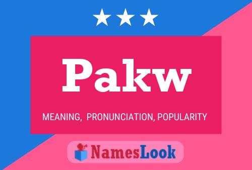 ملصق اسم Pakw