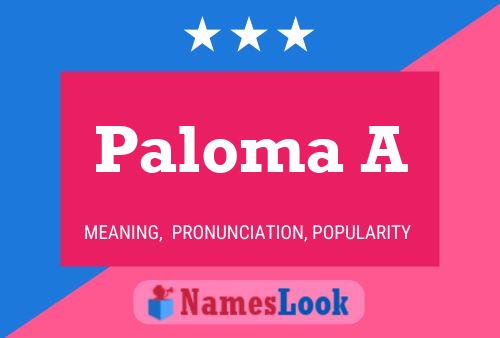 ملصق اسم Paloma A