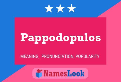 ملصق اسم Pappodopulos