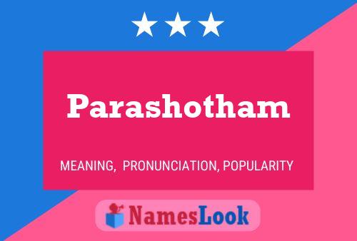 ملصق اسم Parashotham