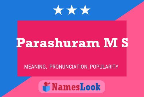 ملصق اسم Parashuram M S