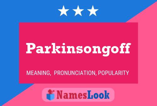 ملصق اسم Parkinsongoff