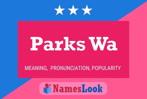 ملصق اسم Parks Wa