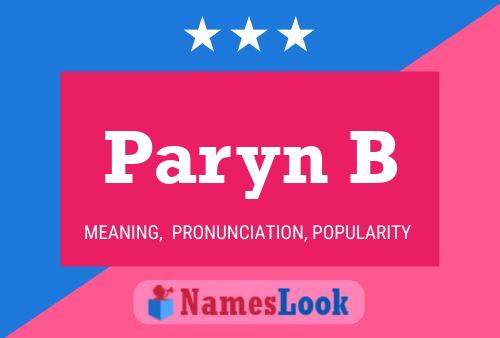 ملصق اسم Paryn B