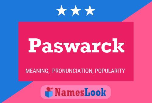 ملصق اسم Paswarck