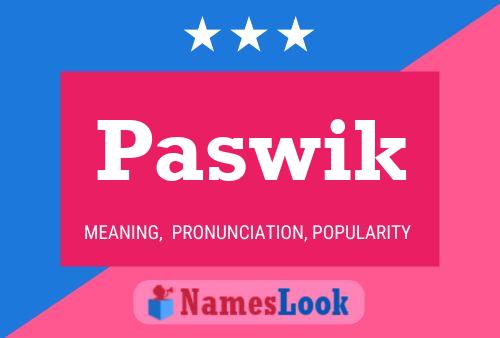 ملصق اسم Paswik